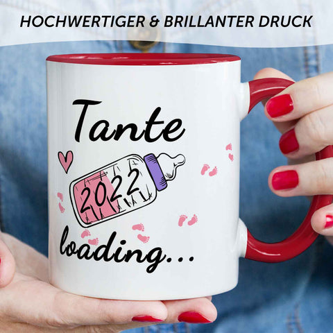 Bedruckte Tasse mit Spruch - Baby Loading in versch. Varianten