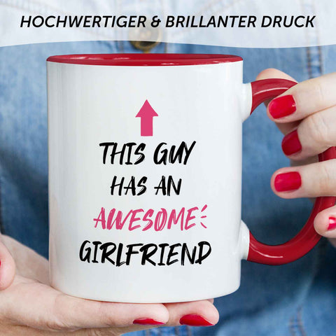 Bedruckte Tasse mit Spruch - Awesome Girlfriend