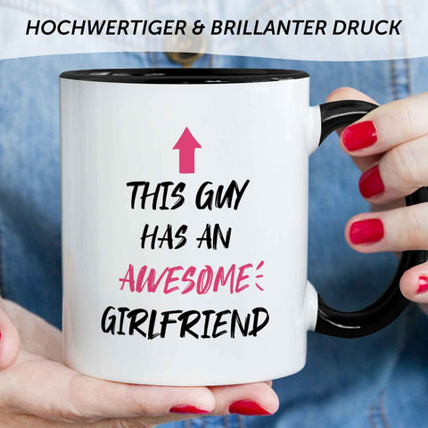 Bedruckte Tasse mit Spruch - Awesome Girlfriend