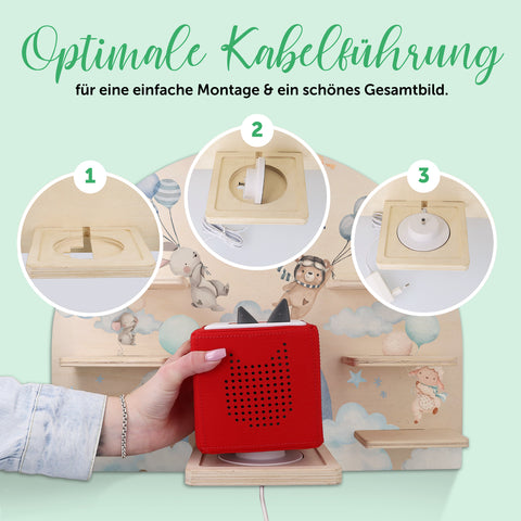 Toniebox Regal für Kinderzimmer - Ballon - Personalisiert mit Namen
