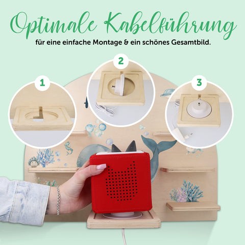 Toniebox Regal für Kinderzimmer - See - Personalisiert mit Namen