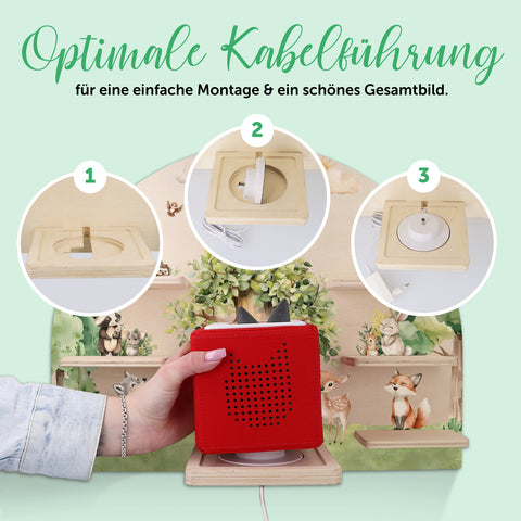 Toniebox Regal für Kinderzimmer - Wald - Personalisiert mit Namen