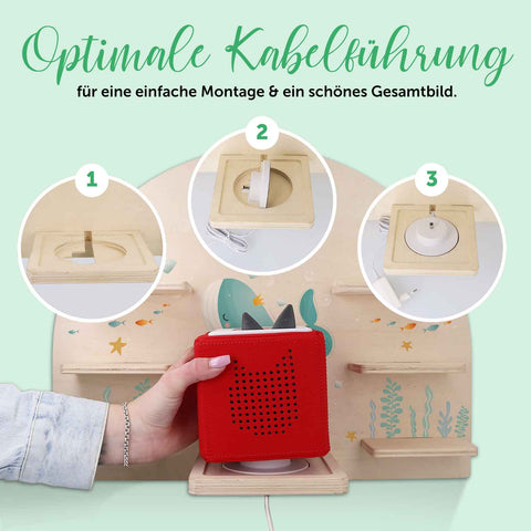 Toniebox Regal für Kinderzimmer - Wal - Personalisiert mit Namen