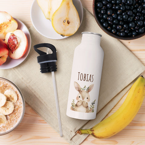 Bedruckte Trinkflasche aus Edelstahl - Bärenfreunde