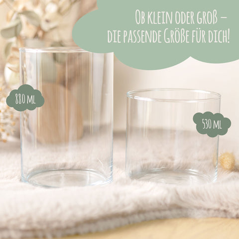 Graviertes Vorratsglas mit Holzdeckel - Zur Hochzeit