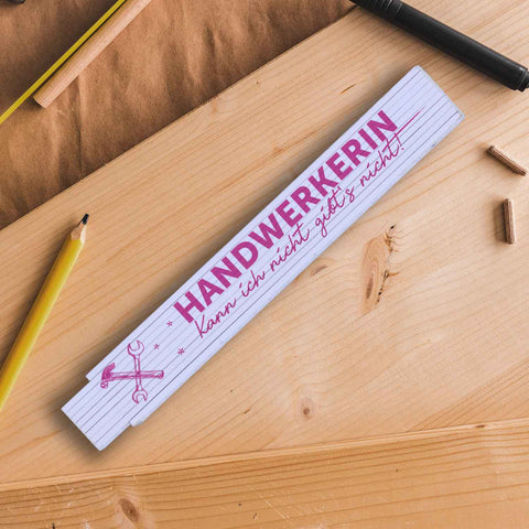 Zollstock 2 Meter - Handwerkerin - Geschenk zum Muttertag und Geburtstag