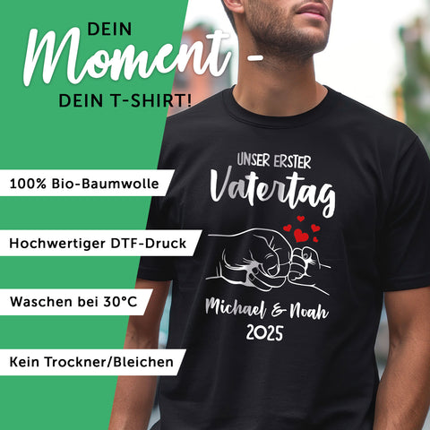 Bedrucktes T-Shirt für Herren - Unser erster Vatertag