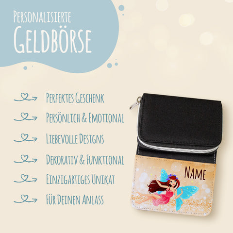 Bedruckte Geldbörse für Kinder im Zauberfee Design