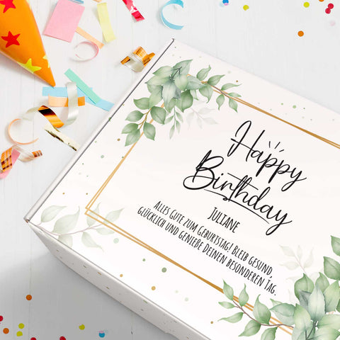 Personalisierte DIY Geschenkbox - Eukalyptus mit Wunschtext