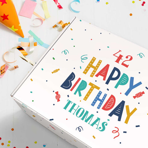 Personalisierte DIY Geschenkbox - Konfetti mit Wunschtext