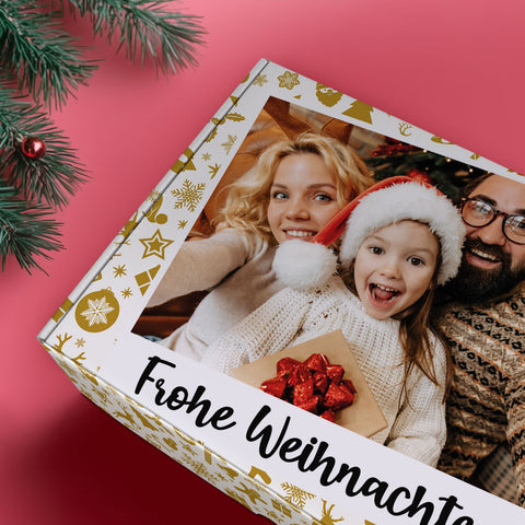 Personalisierte DIY Geschenkbox mit Retro Foto Design