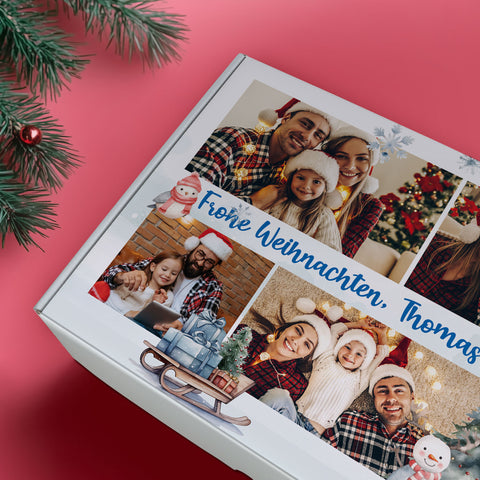 Personalisierte DIY Geschenkbox mit 4 Fotos & Wunschtext