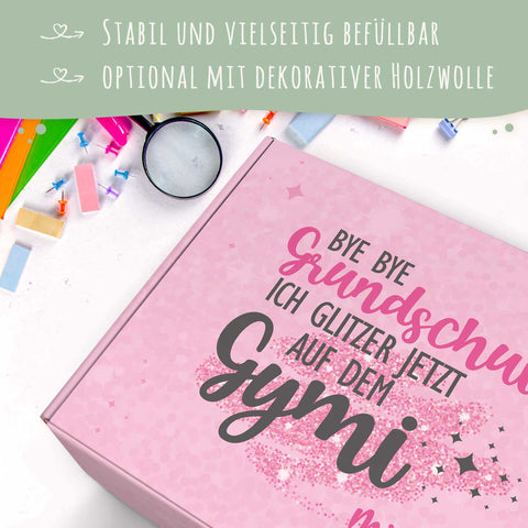 Personalisierte Geschenkbox - Bye Bye Grundschule - Einschulung