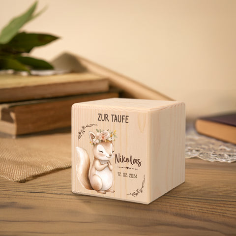 Spardose aus Holz - Tiere