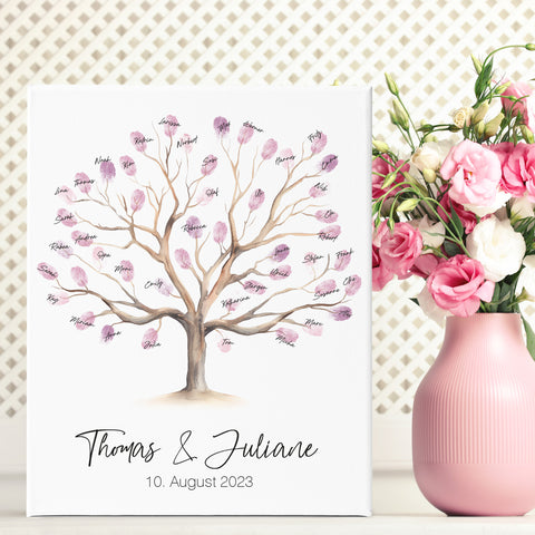 Leinwand-Gästebuch zur Hochzeit - Hochzeitsbaum