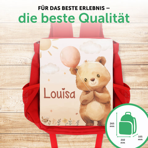 Bedruckter Rucksack für Kinder - Ballon mit Name