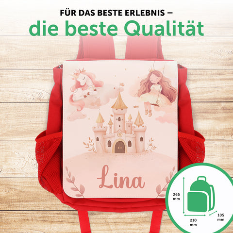 Bedruckter Rucksack für Kinder - Prinzessin mit Name