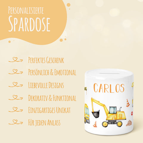Spardose aus Keramik - Baustelle