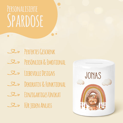 Spardose aus Keramik - Boho