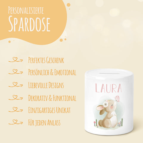 Spardose aus Keramik - Hasen