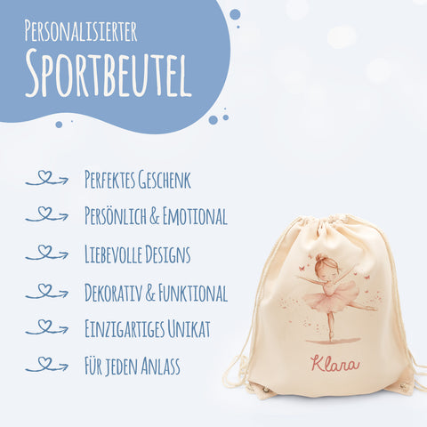 Turnbeutel mit Kindermotiv - Ballett - für Kinder