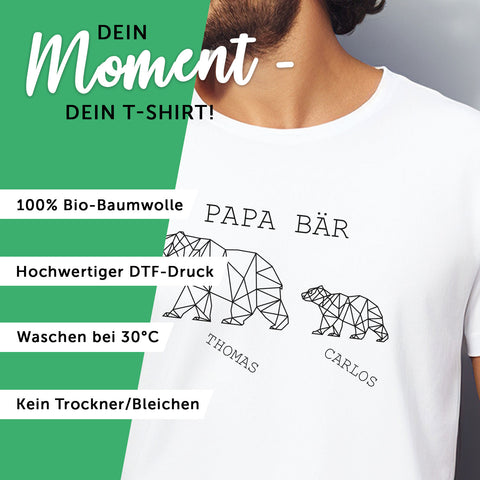 Personalisiertes T-Shirt für Herren - Papa Bär