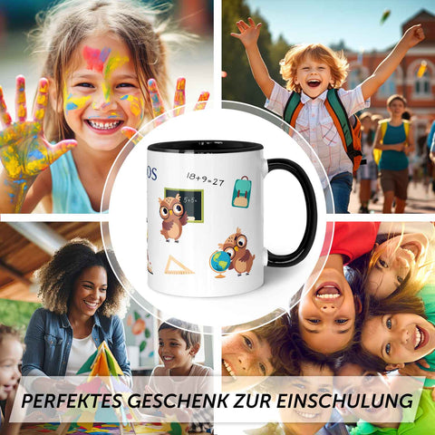 Bedruckte Tasse mit Motiv - Schuleule