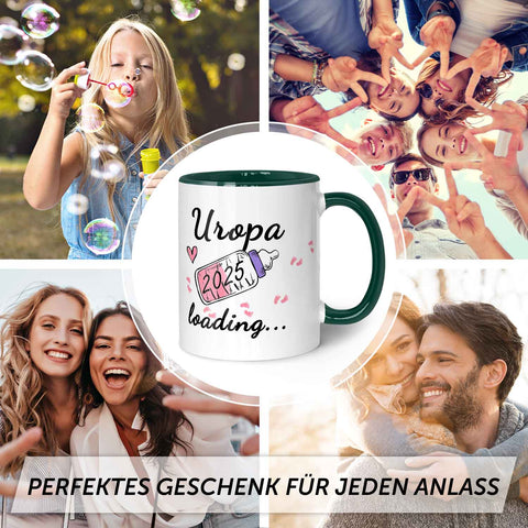 Bedruckte Tasse mit Spruch - Baby Loading in versch. Varianten