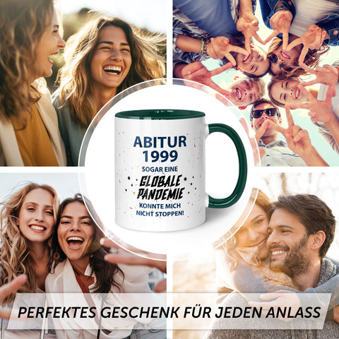 Bedruckte Tasse mit Spruch Pandemie Abitur