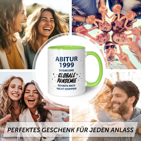 Bedruckte Tasse mit Spruch Pandemie Abitur
