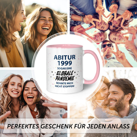 Bedruckte Tasse mit Spruch Pandemie Abitur