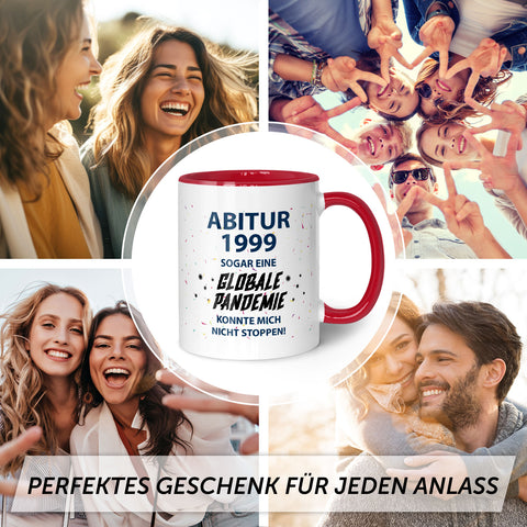 Bedruckte Tasse mit Spruch Pandemie Abitur