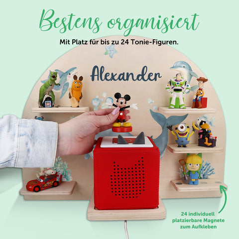 Toniebox Regal für Kinderzimmer - See - Personalisiert mit Namen