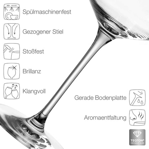 Leonardo Puccini Weingläser mit UV-Druck "Elegant" mit Name im Set