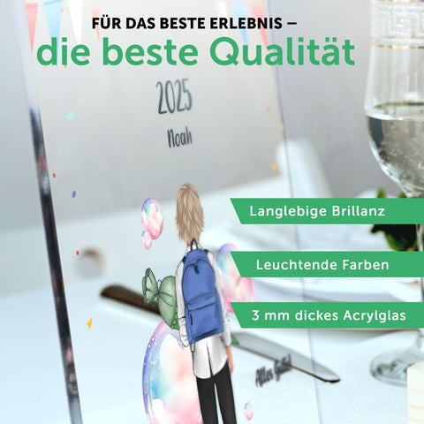 Acrylglas mit Konfiguration - Einschulung
