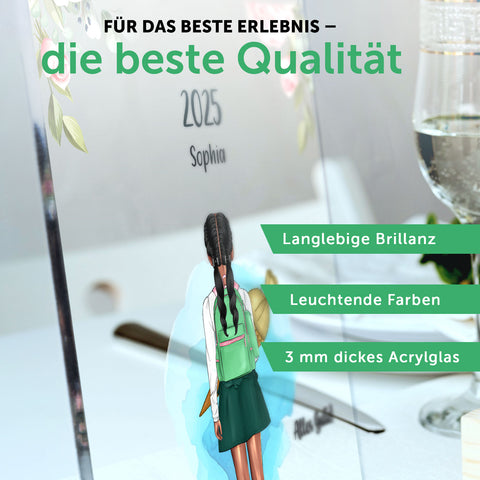 Acrylglas mit Konfiguration - Einschulung