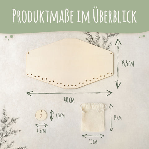 Personalisierter Adventskalender aus Holz mit Druckmotiv & Namen - Lebkuchen