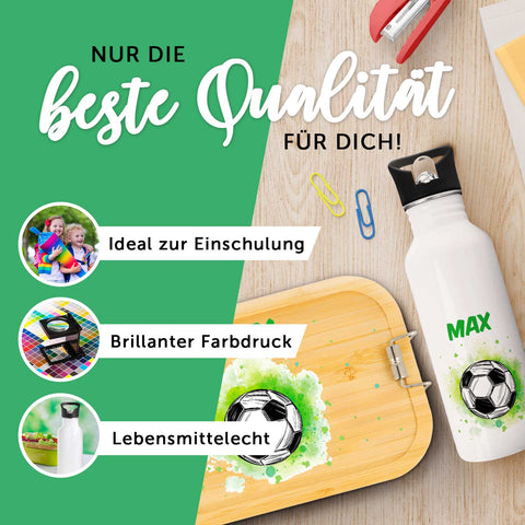 Bedruckte Brotdose & Trinkflasche im Set - Dino
