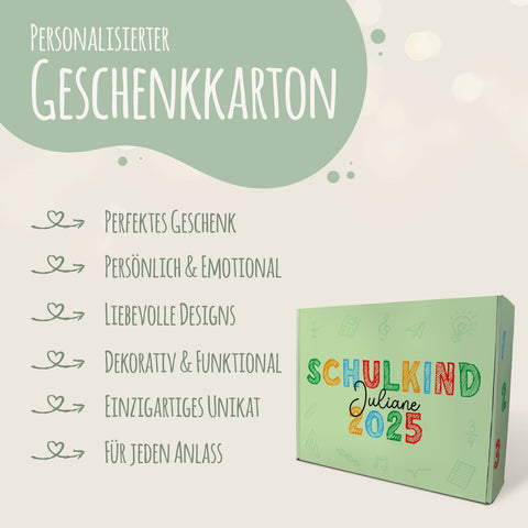 Personalisierte Geschenkbox - Schulkind Kreide - Einschulung