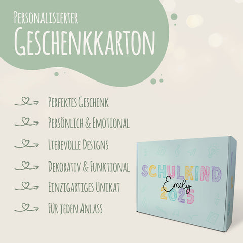 Personalisierte Geschenkbox - Schulkind Kreide - Einschulung