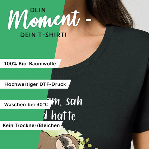 Bedrucktes T-Shirt für Damen - Ich kam sah kein Bock