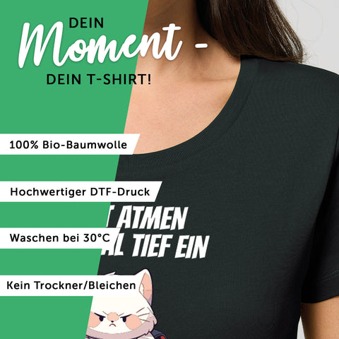 Bedrucktes T-Shirt für Damen - Jetzt atmen alle mal