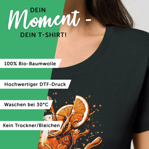 Bedrucktes T-Shirt für Damen - Let the good times aperol