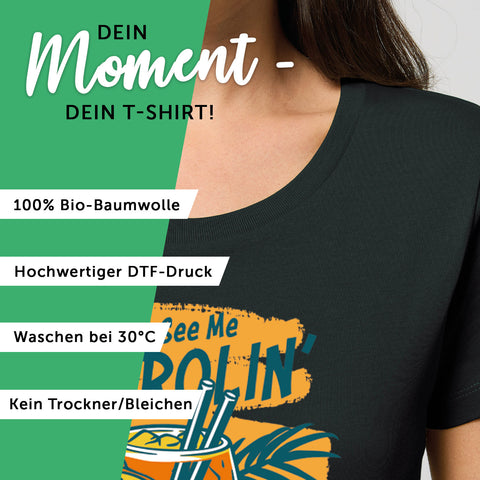 Bedrucktes T-Shirt für Damen - They see me aperolin