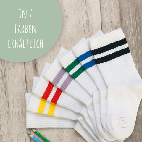 Tennissocken - Kinder Wunschtext - personalisiert mit Namen