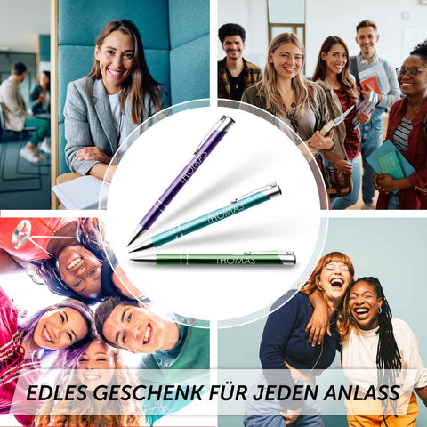 Kugelschreiber mit Gravur - Wunschname - Verschiedene Farben