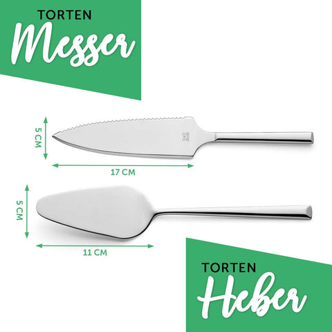 Tortenbesteck im Set - Pfeil - Mit persönlicher Gravur als Geschenk zur Hochzeit