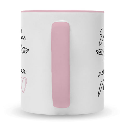 Bedruckte Tasse mit Spruch Engel ohne Flügel