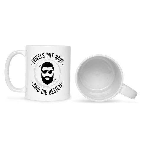 Bedruckte Tasse mit Name - Onkels mit Bart