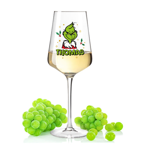 Leonardo Puccini Weinglas mit UV Druck - Grinch Motiv